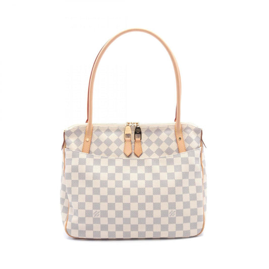 Louis Vuitton Coated Canvas Damier Azur Pvc Leather Shoulder Bag