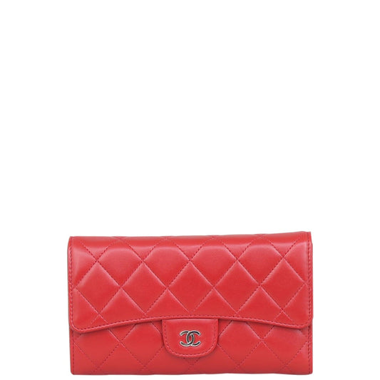 Chanel Classic Flap Wallet | Red Diamond