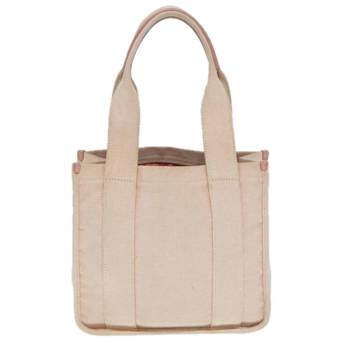 PRADA Hand Bag Canvas Pink Silver Auth
