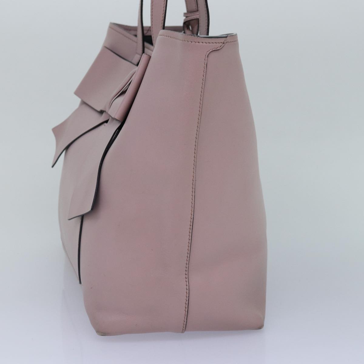 PRADA Tote Bag Leather Pink Silver Auth
