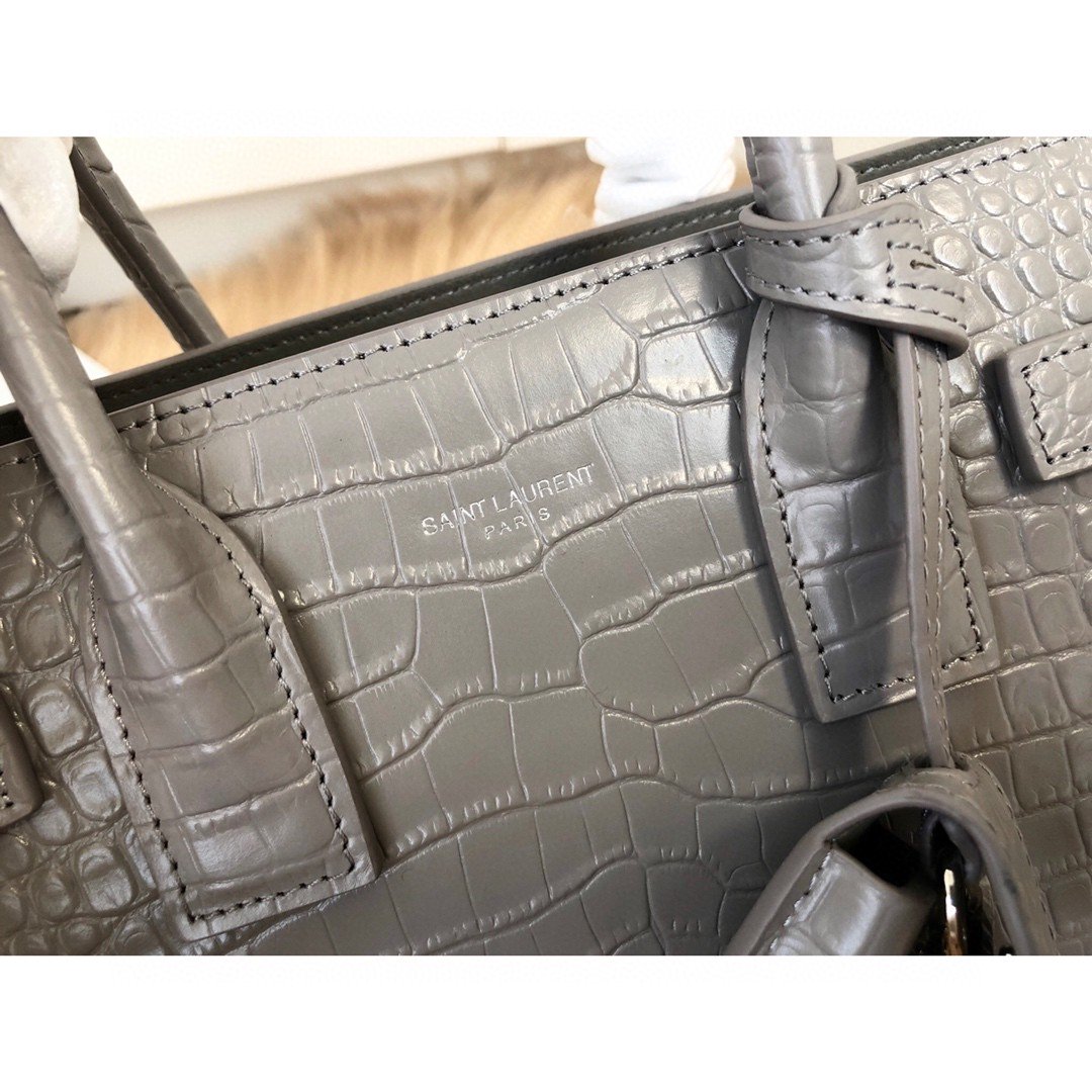 Yves Saint Laurent Sac De Jour Small In-Gray Luxury Handbag