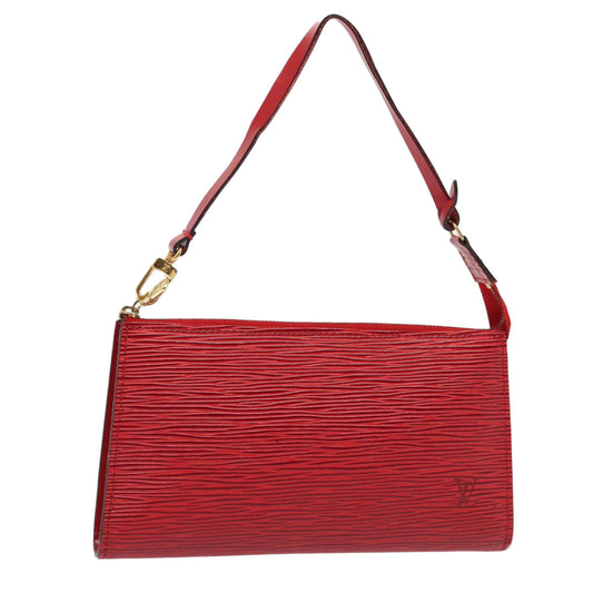 LOUIS VUITTON Epi Pochette Accessoires Accessory Pouch Red M52987 LV Auth 88308