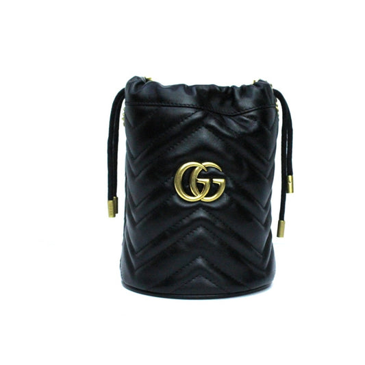 Gucci marmont black leather handbag