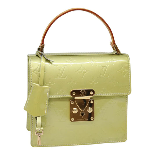 LOUIS VUITTON Monogram Vernis Spring Street Hand Bag Gris M91029 LV Auth 88558