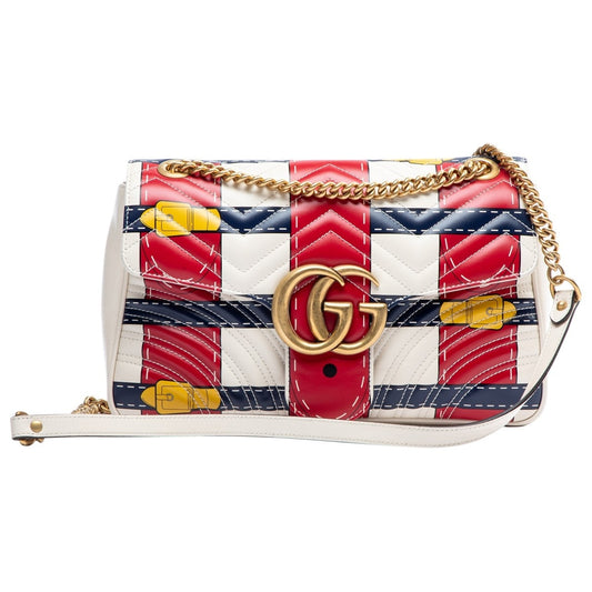 Gucci marmont multicolour leather handbag