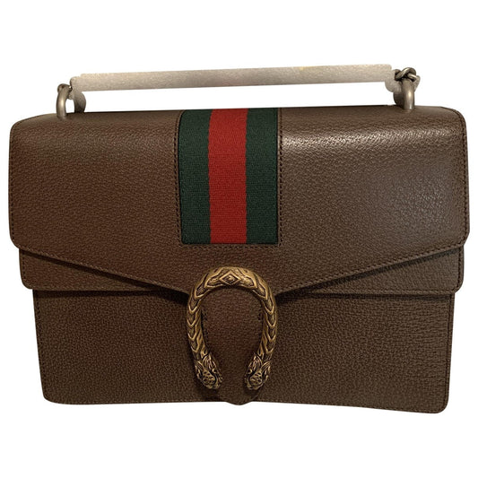 Gucci dionysus brown leather handbag