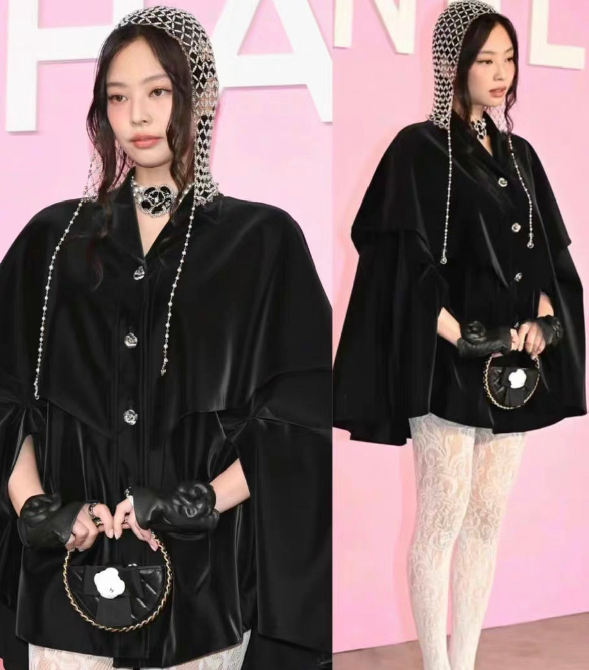 Chanel 23k Camellia Hula Hoop Bag Black