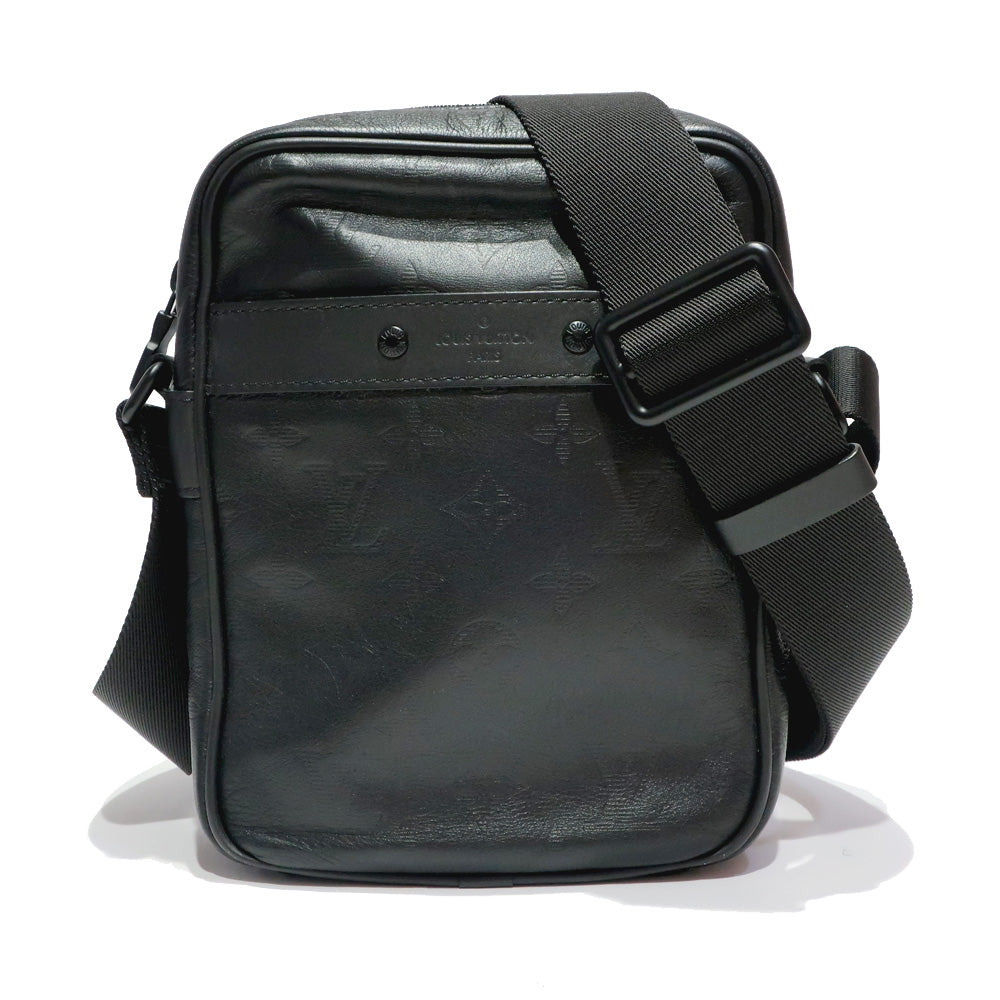 Louis Vuitton M43681 Monogram Shadow Bag Black Leather Mens