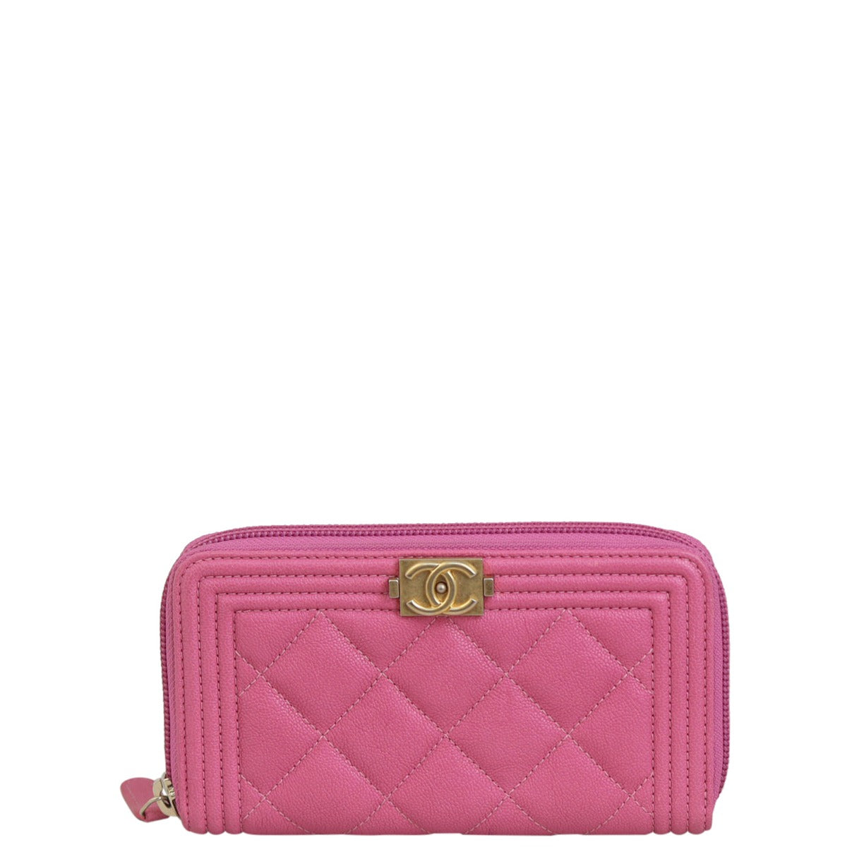Chanel Boy Zip Around Wallet