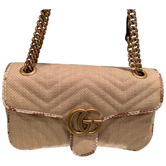 Gucci marmont wicker handbag