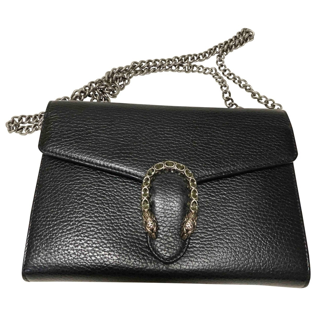 Gucci dionysus black leather handbag
