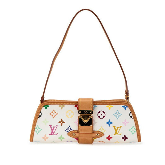 Louis Vuitton Blanc Pvc Leather Handbag Shoulder Bag