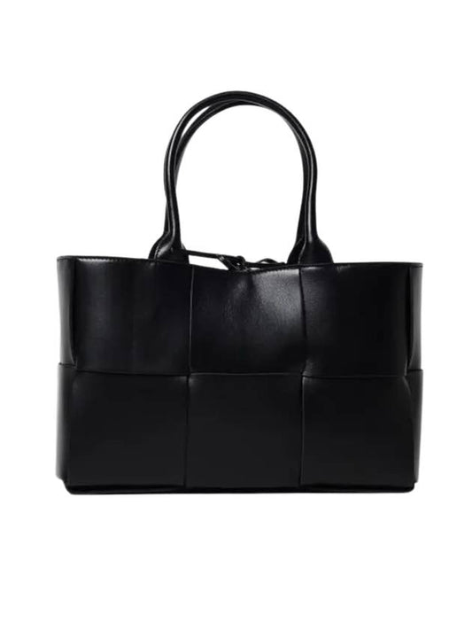 Luxury Bottega Veneta Arco Intrecciato Small Tote Bag Black