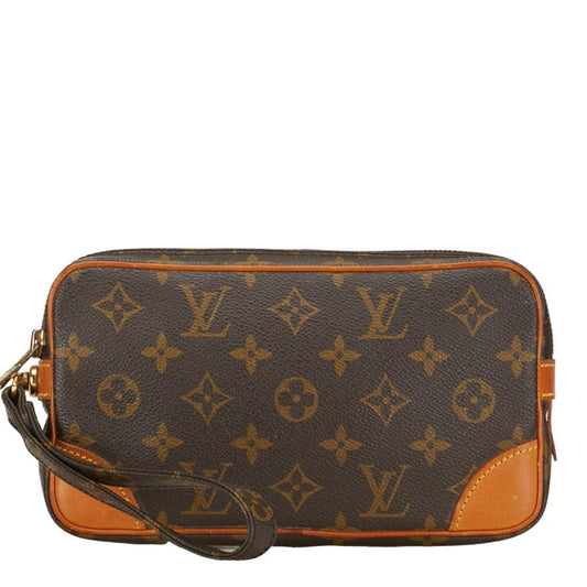 Louis Vuitton Monogram Marly Dragon PM Clutch Backpack M51827 Brown PVC Leather Louis Vuitton