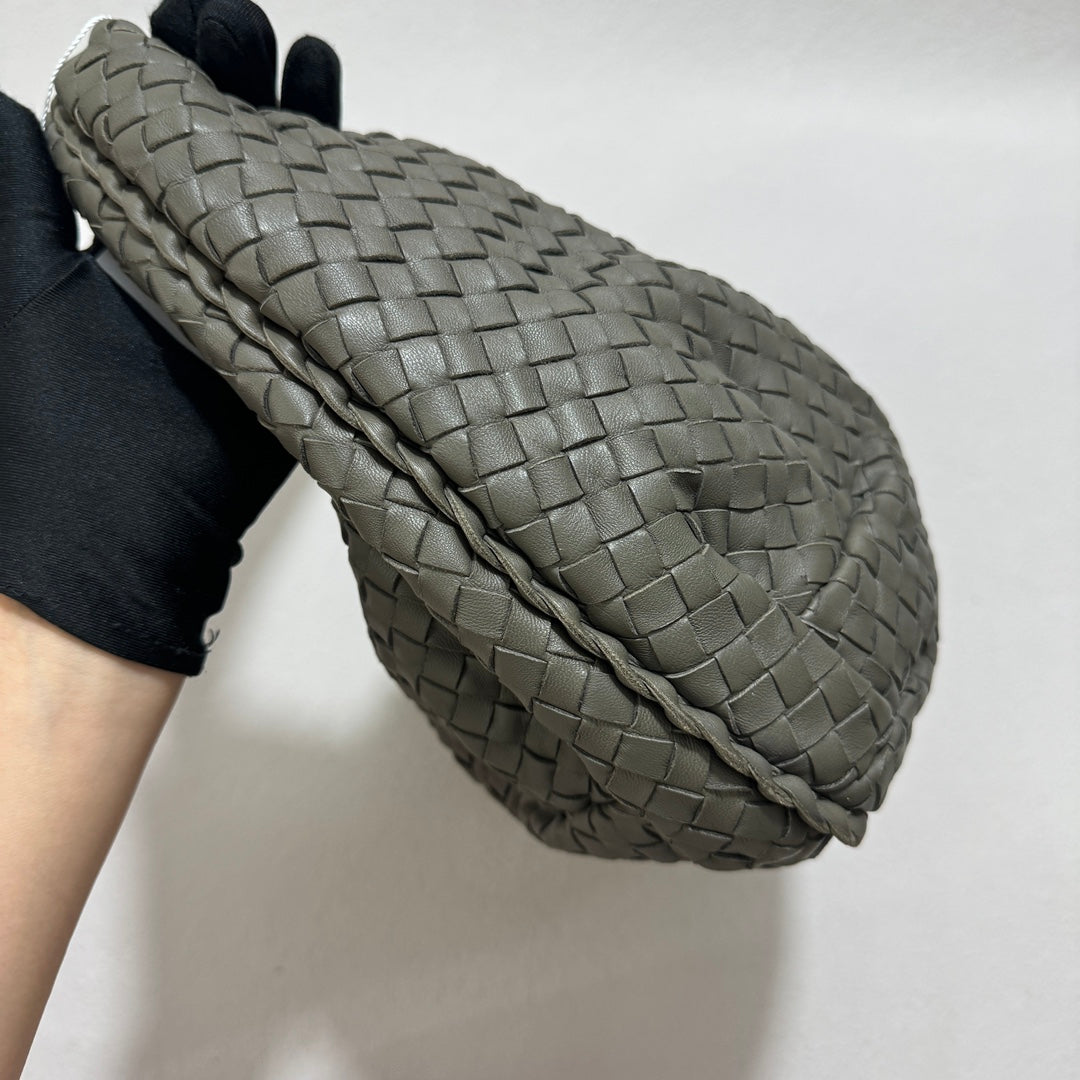 Bottega Veneta Belly Hobo Intrecciato Grey Leather Medium 40cm