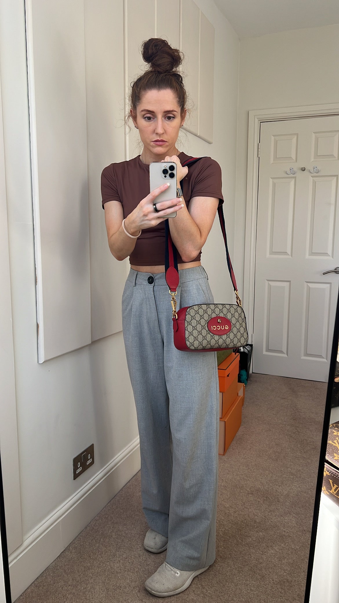 Gucci GG Supreme Leather Canvas Crossbody Style 3
