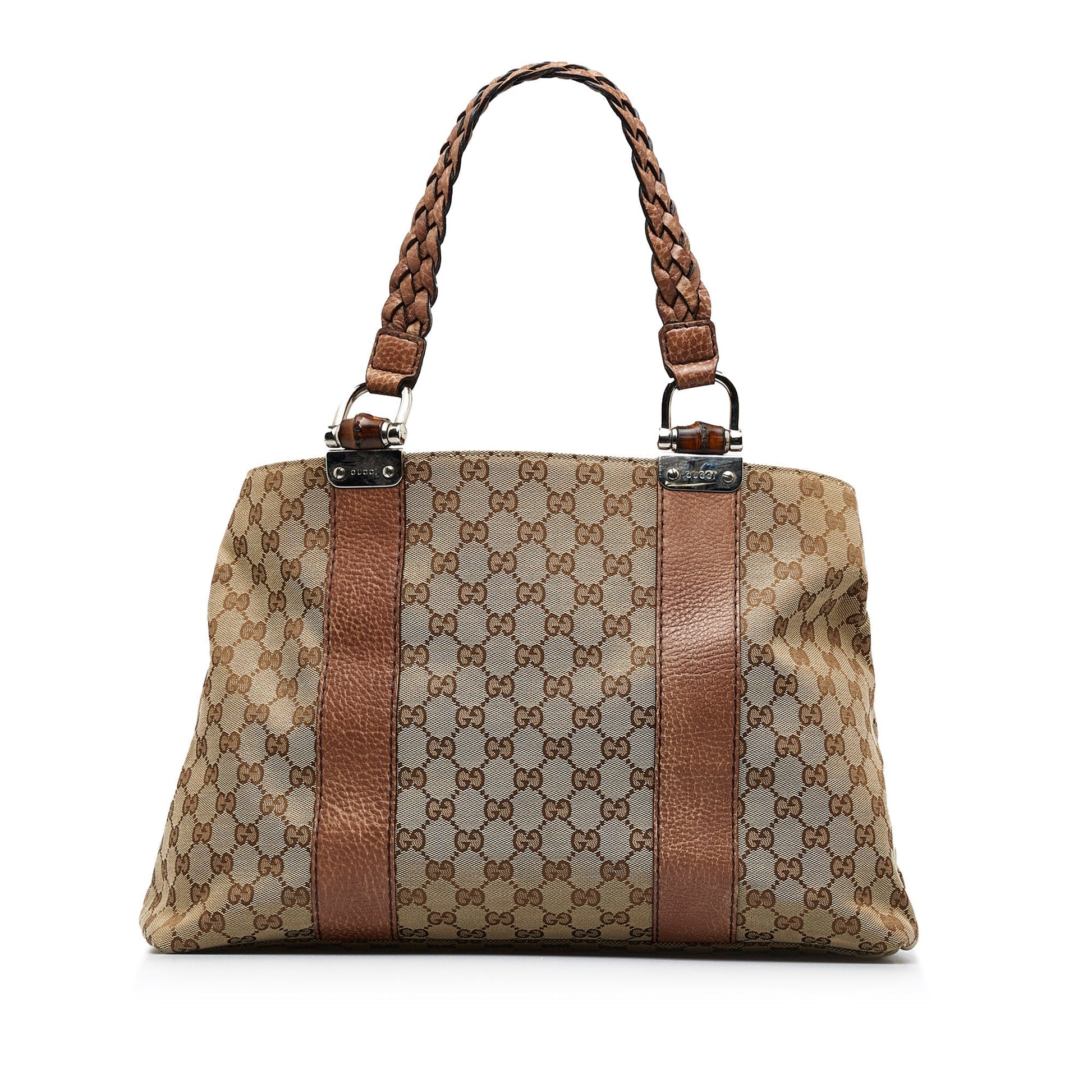 Gucci Leather Canvas Tote