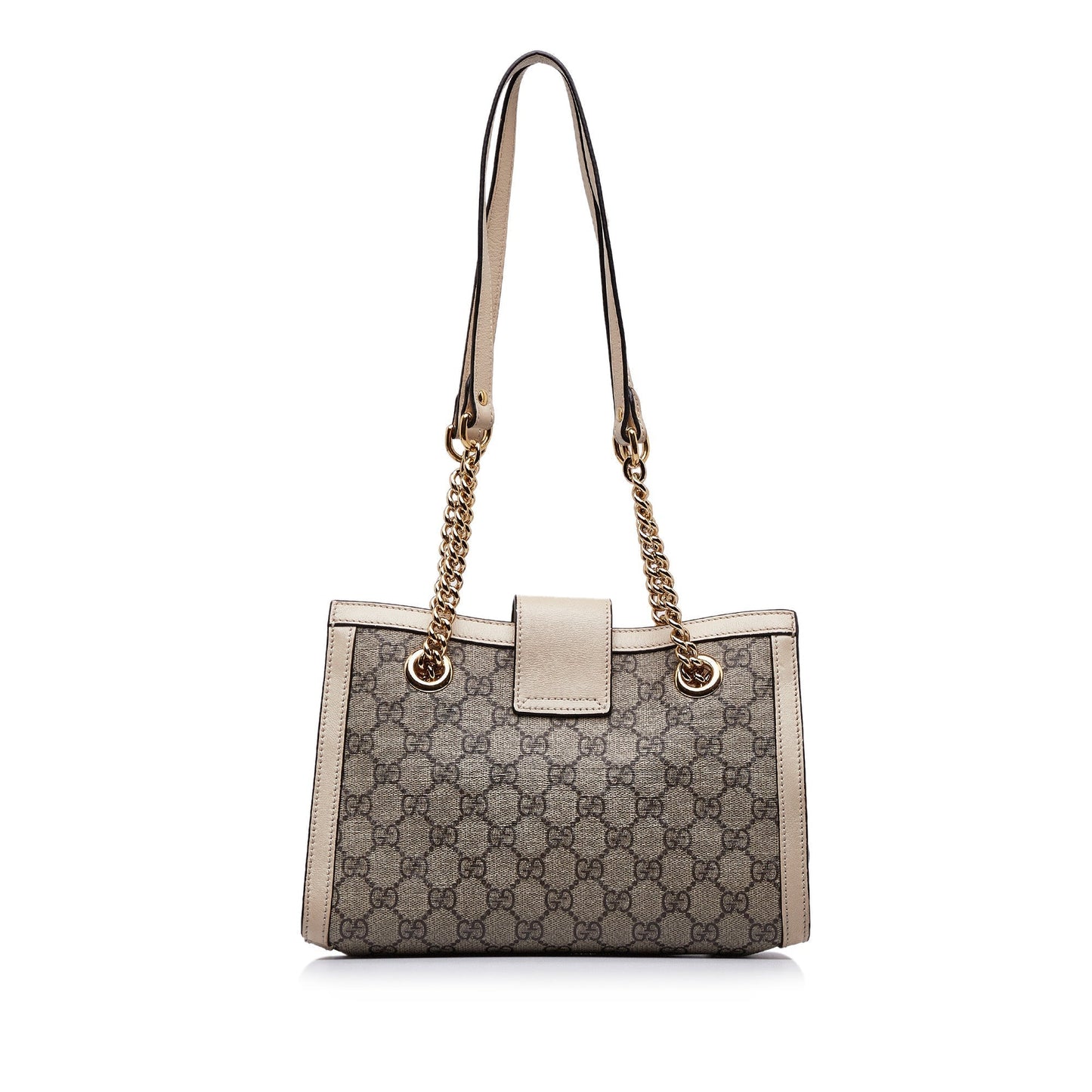 Gucci GG Supreme Brown Leather Chain Tote Style 1