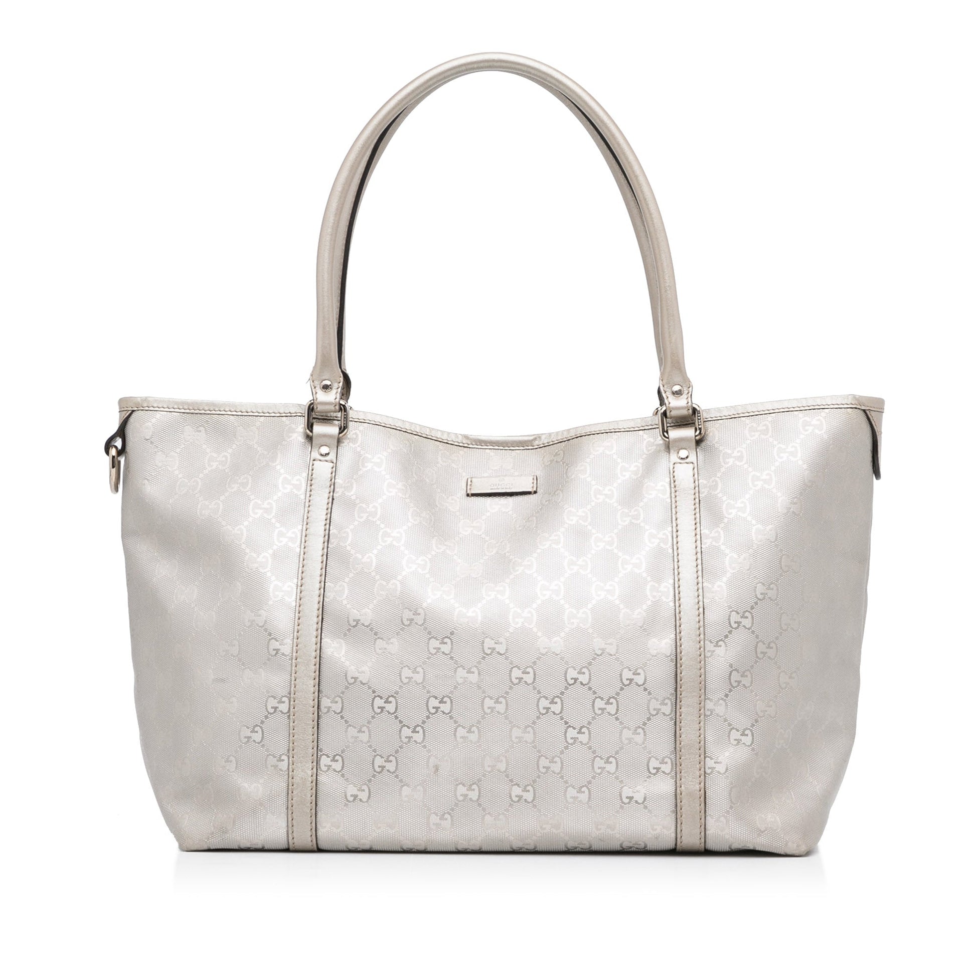 Gucci Joy Silver Canvas Tote