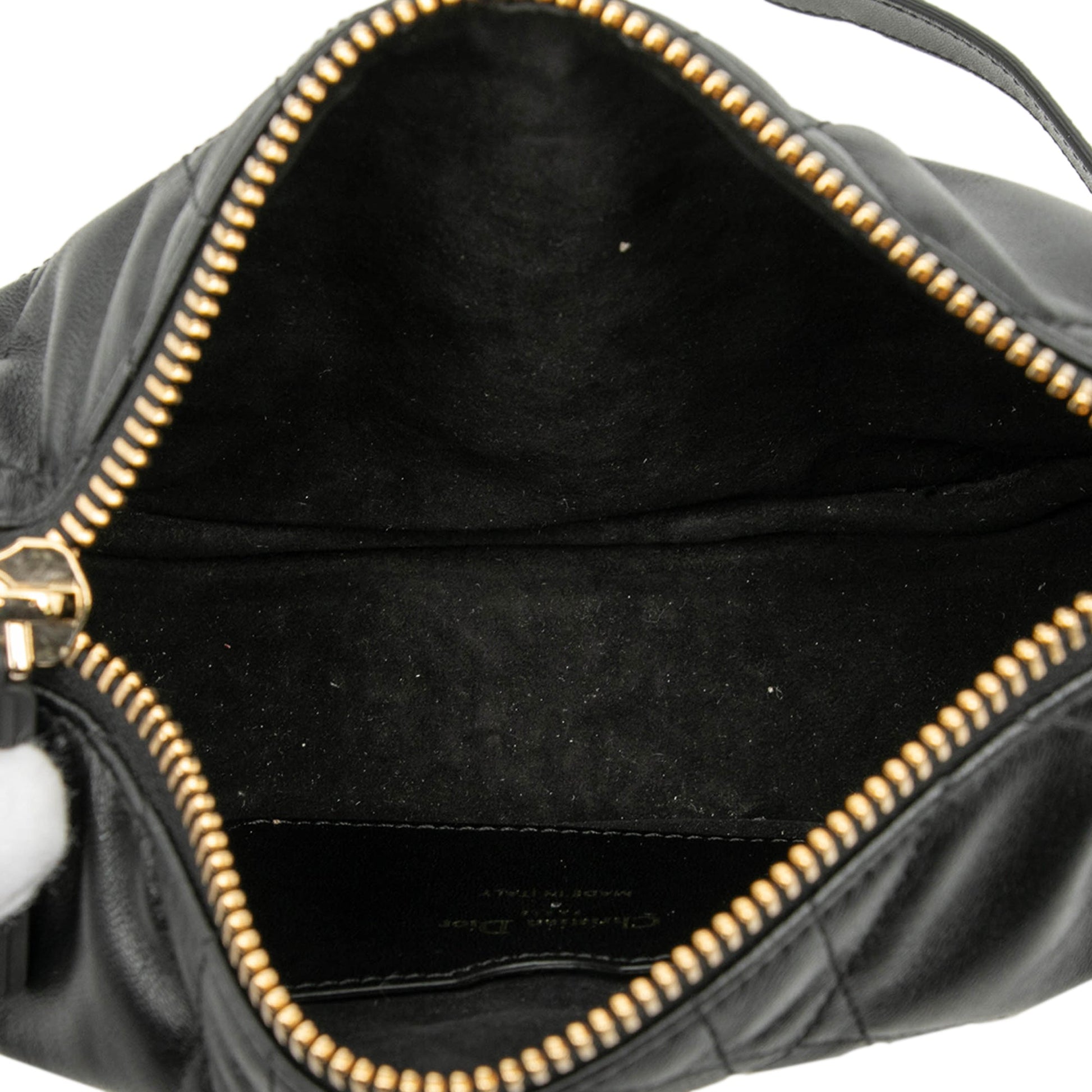 Black Dior Small Lambskin Cannage Dior Vibe Hobo Satchel