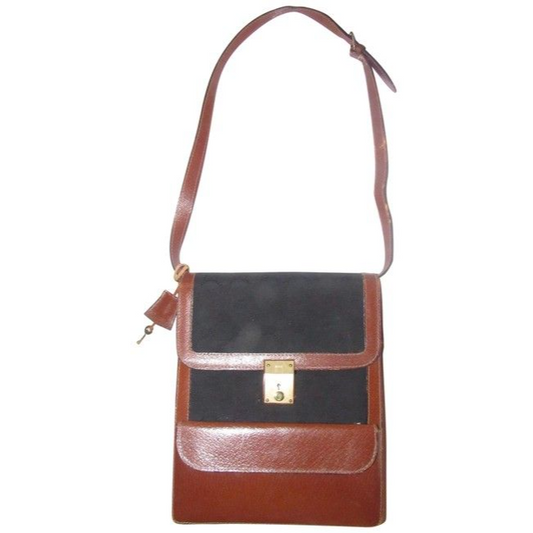 Gucci Envelope Lou Leather Canvas Shoulder Bag