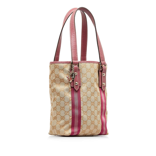 Gucci Leather Canvas Tote