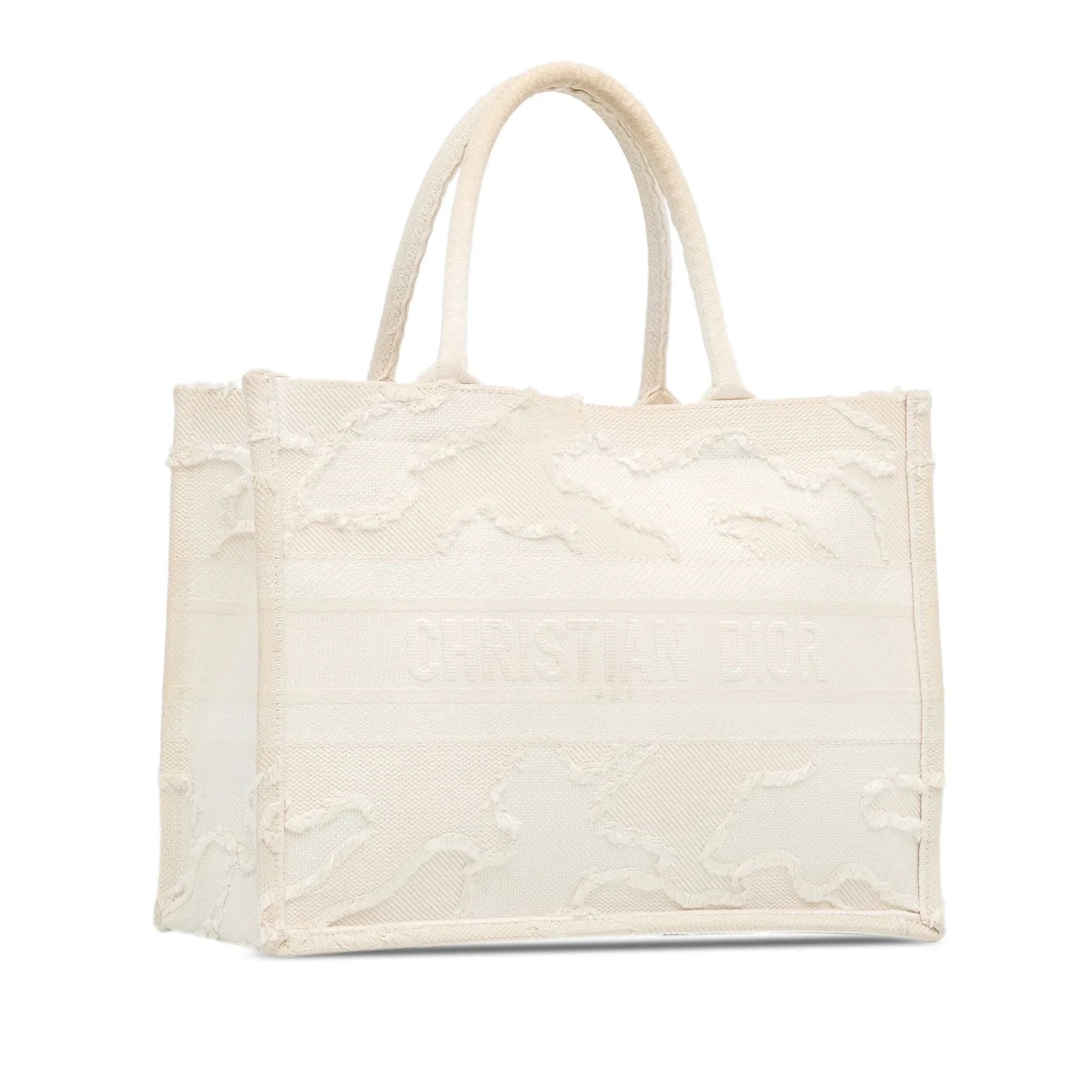 White Dior Medium Camouflage Book Tote