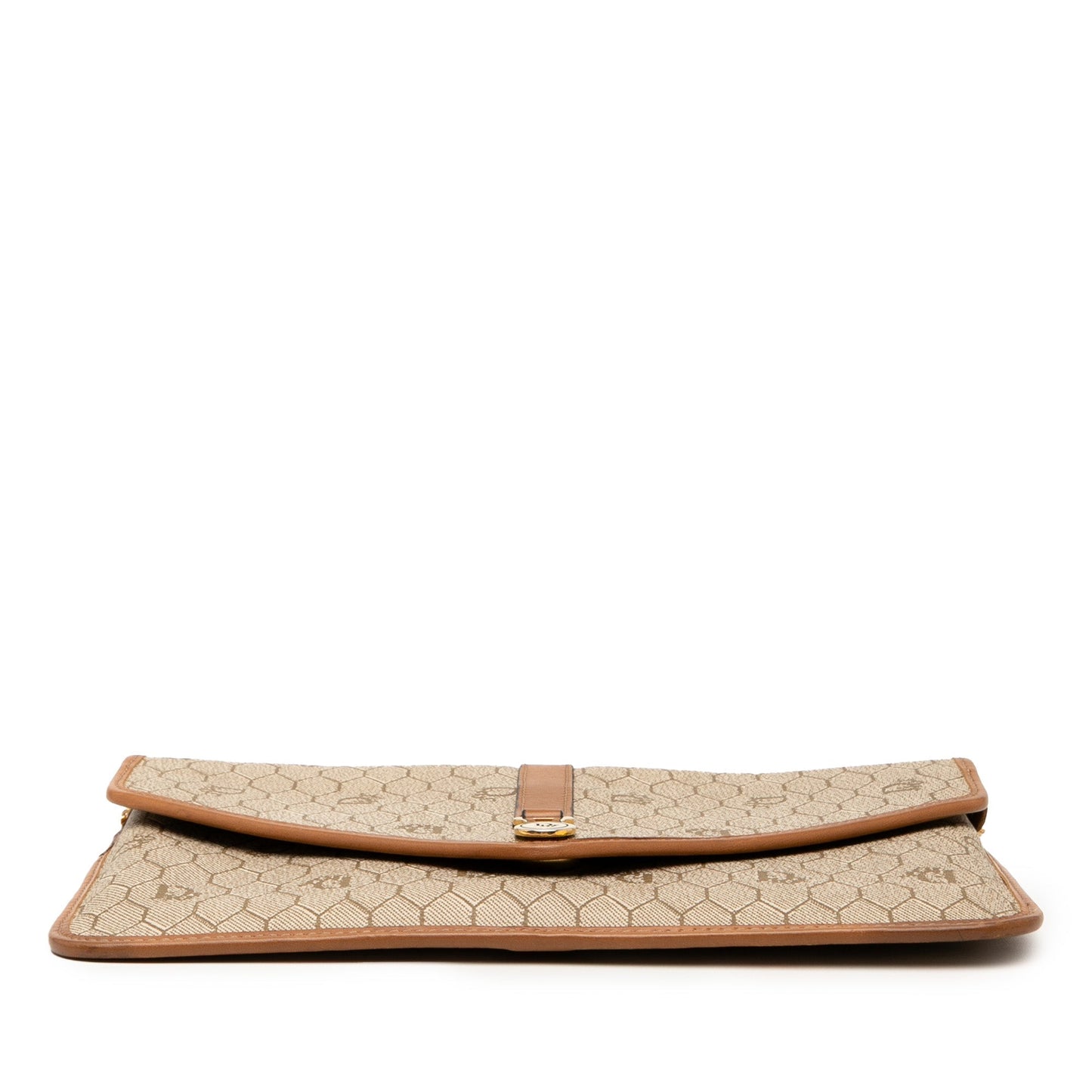 Brown Dior Honeycomb Coated Canvas Chain Crossbody