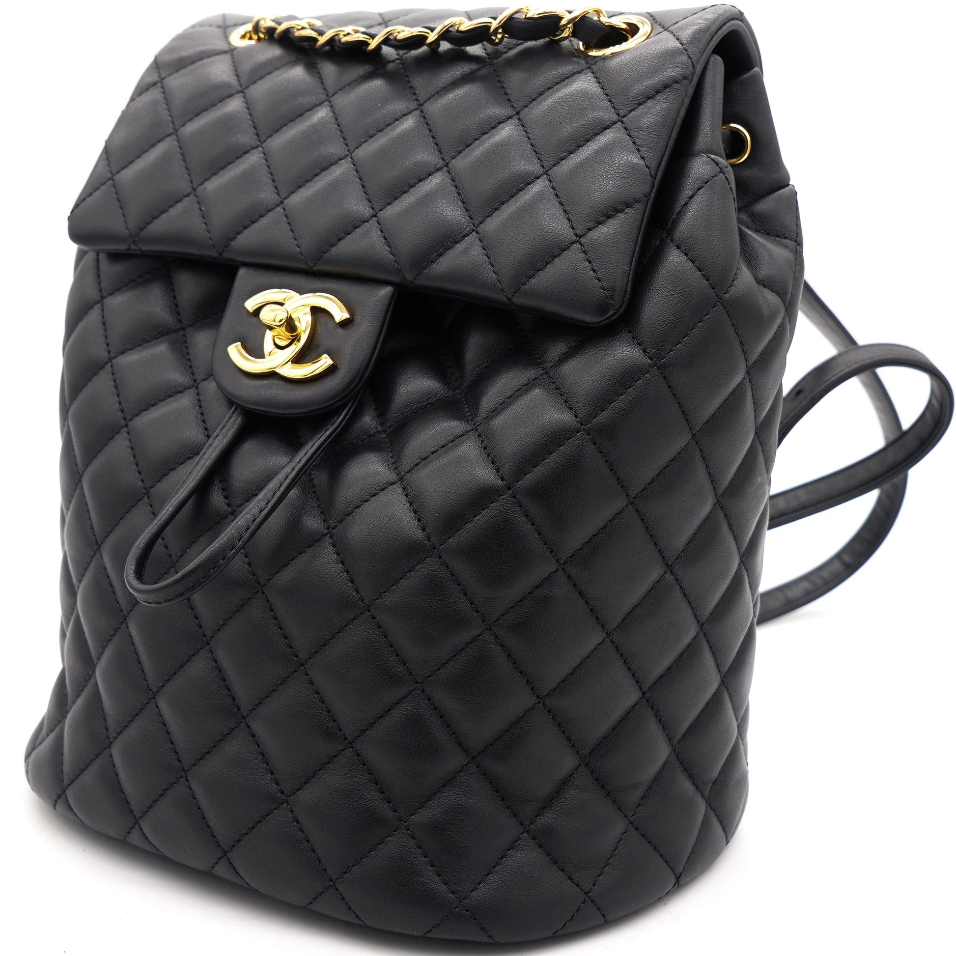 Chanel Calfskin Quilted Small Urban Spirit Backpack Black