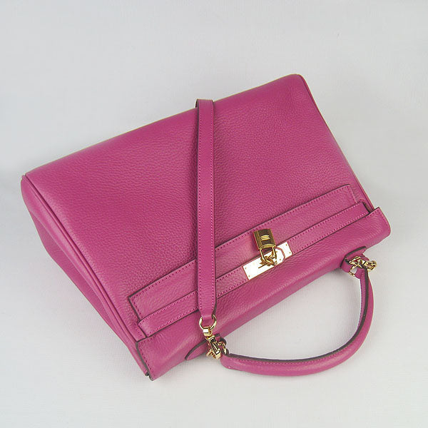 Luxury Hermes Kelly 35cm Togo Leather Handbag Peach/Golden