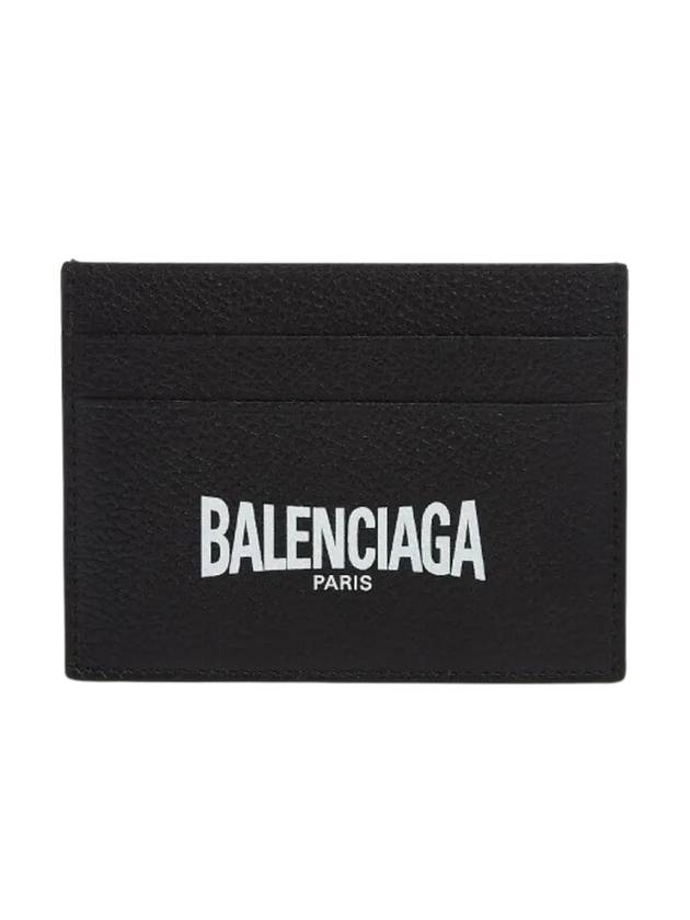 Luxury Balenciaga Trending 2026 Logo Print Card Wallet Black