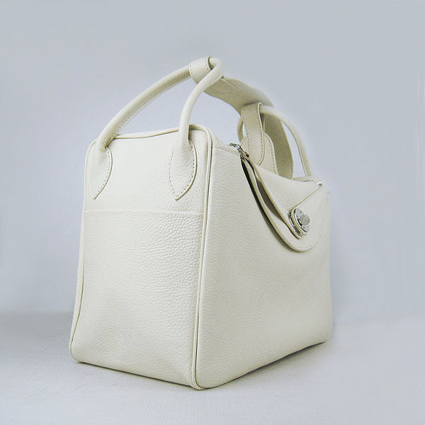 Luxury Hermes Lindy 34cm handbag 6208 beige Silver