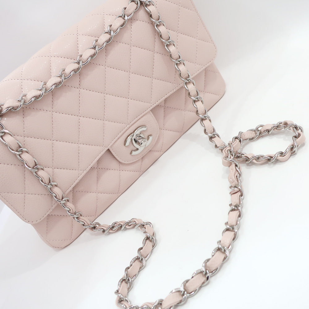 Chanel Bag Matrasse 25 A01112 Chain Shoulder CC Mark W Flap Caviar S Pink SV G Women 19th 8 digit Card Bag