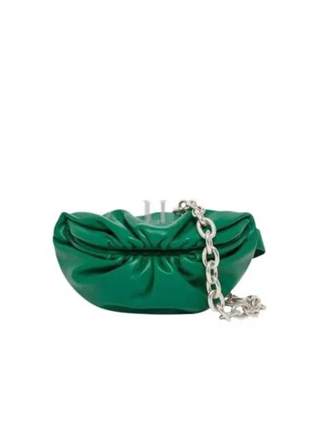 Luxury Bottega Veneta Chain Leather Belt Bag Green