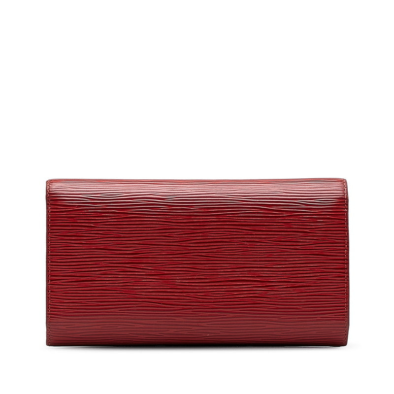 Louis Vuitton Epic Port-Trezor International Long Wallet M63387 Castilian Red Leather Louis Vuitton