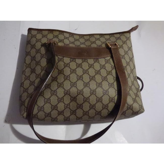 Gucci Leather Canvas Tote