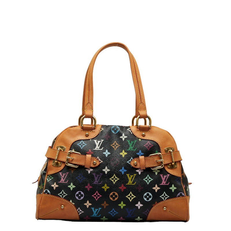 Louis Vuitton Multicolor Claudia Handbag M40194 Noir Black PVC Leather Louis Vuitton