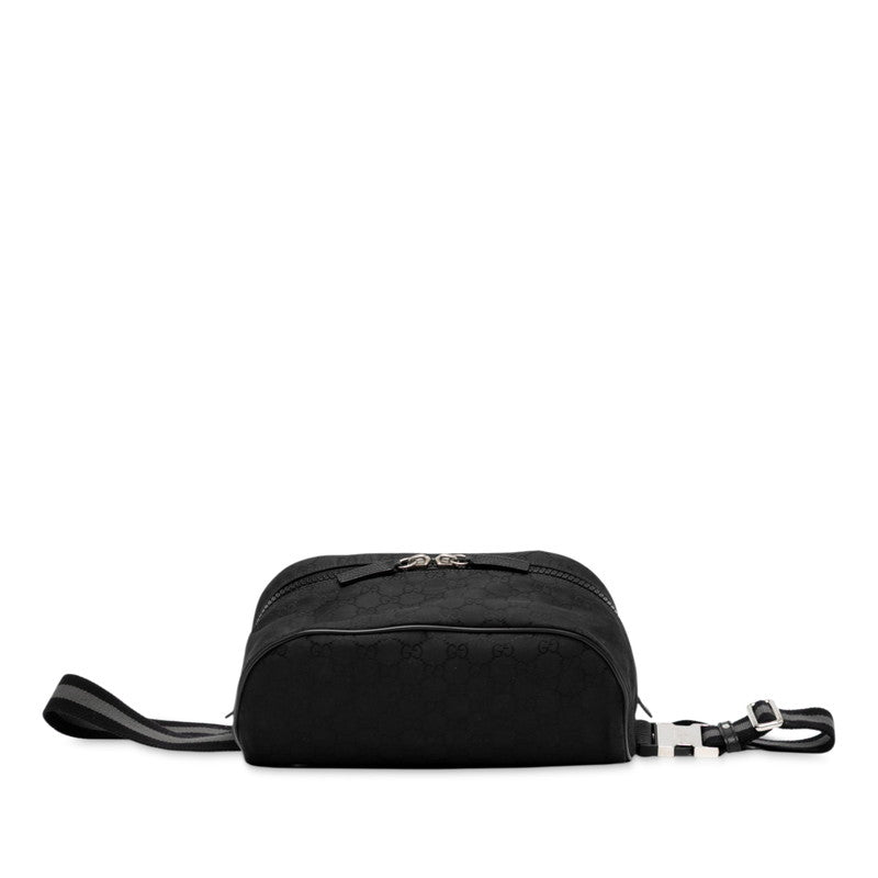 Gucci GG Nylon Nylon Leather Belt Bag