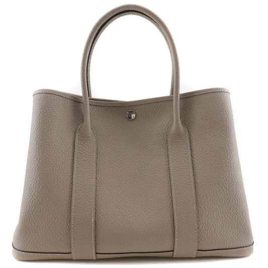 HERMES Tote Bag 81 Negonda (calfskin) gray Garden party 36 PM Women