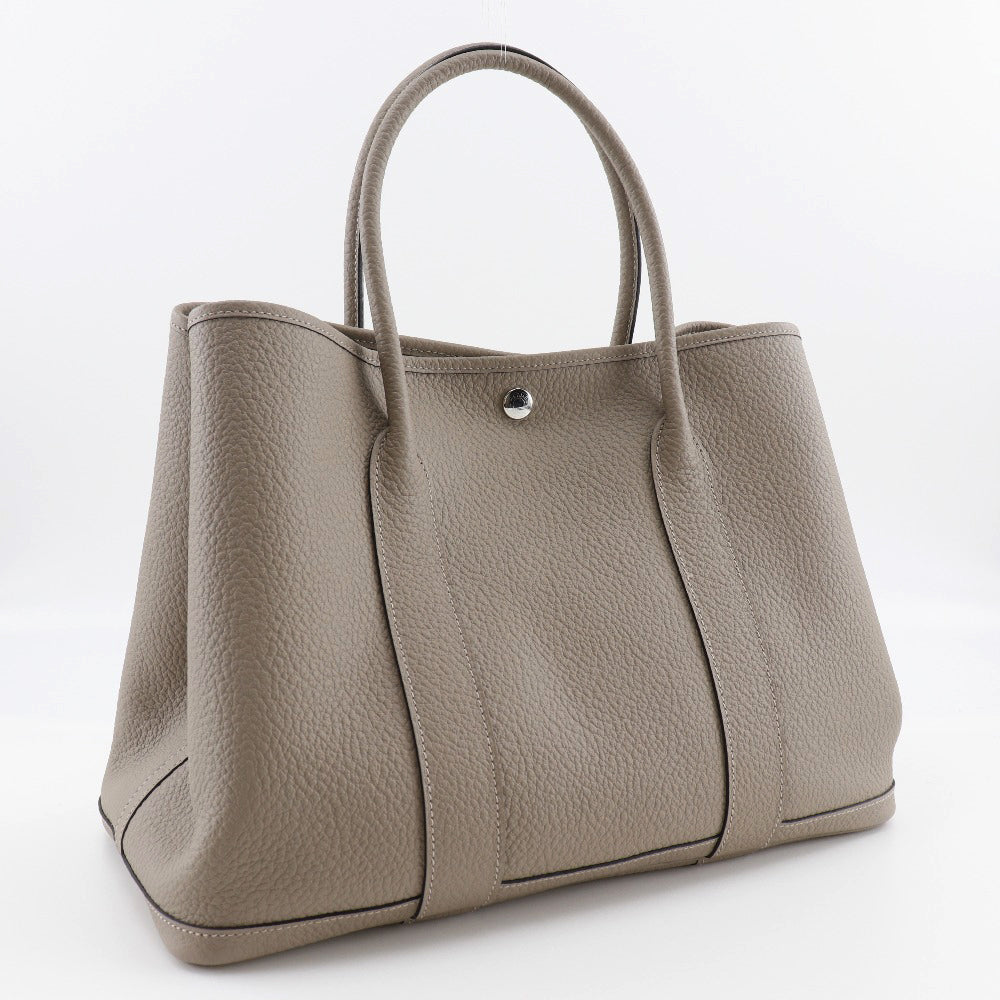 HERMES Tote Bag 81 Negonda (calfskin) gray Garden party 36 PM Women