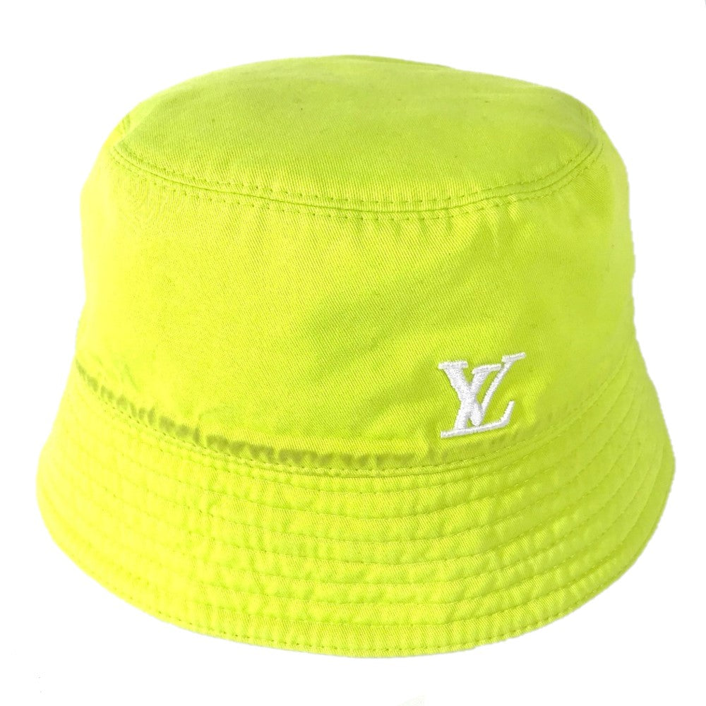 LOUIS VUITTON hat cotton yellow By color Bucket hat monogram neon mens L