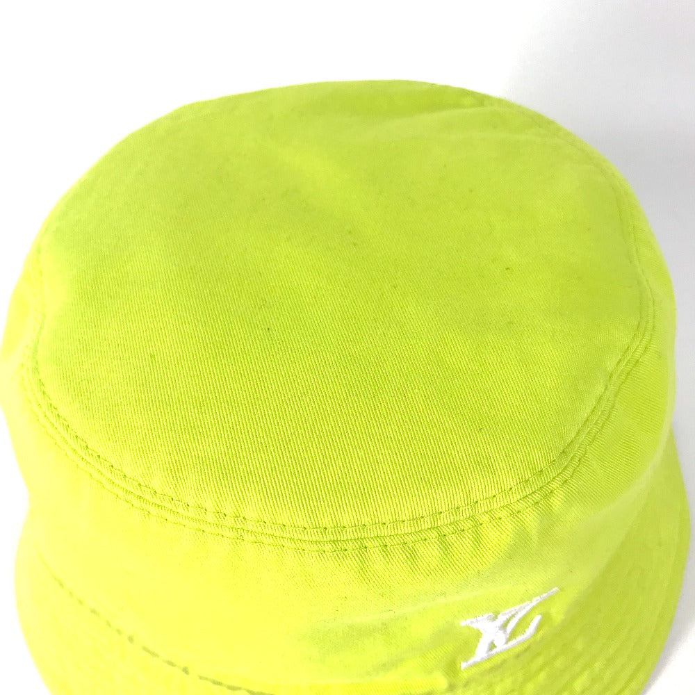 LOUIS VUITTON hat cotton yellow By color Bucket hat monogram neon mens L