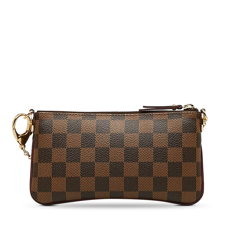 Louis Vuitton Milla MM Chain Accessory N63091 Brown PVC Leather Ladies Louis Vuitton
