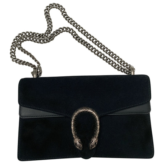 Gucci dionysus black suede handbag