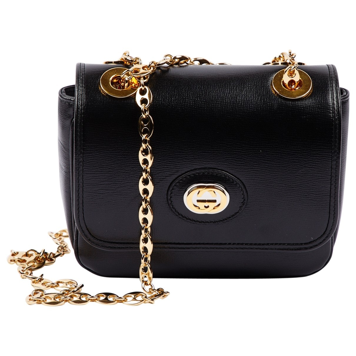 Gucci black leather handbag