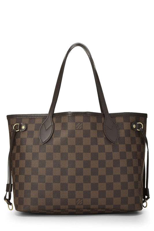 Louis Vuitton, Damier Ebene Neverfull PM, Brown