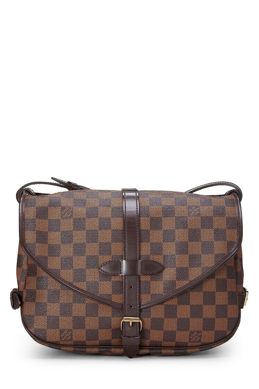 Louis Vuitton, Damier Ebene Saumur 30, Brown