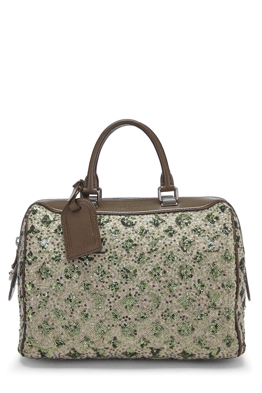 Louis Vuitton, Green Monogram Sequined Sunshine Express , Green