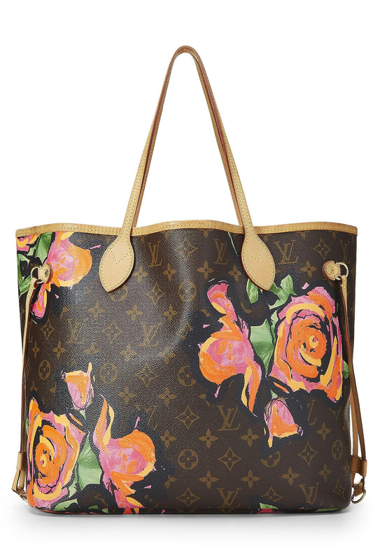 Louis Vuitton, Stephen Spro x Louis Vuitton Monogram Canvas Roses Neverfull MM, Brown