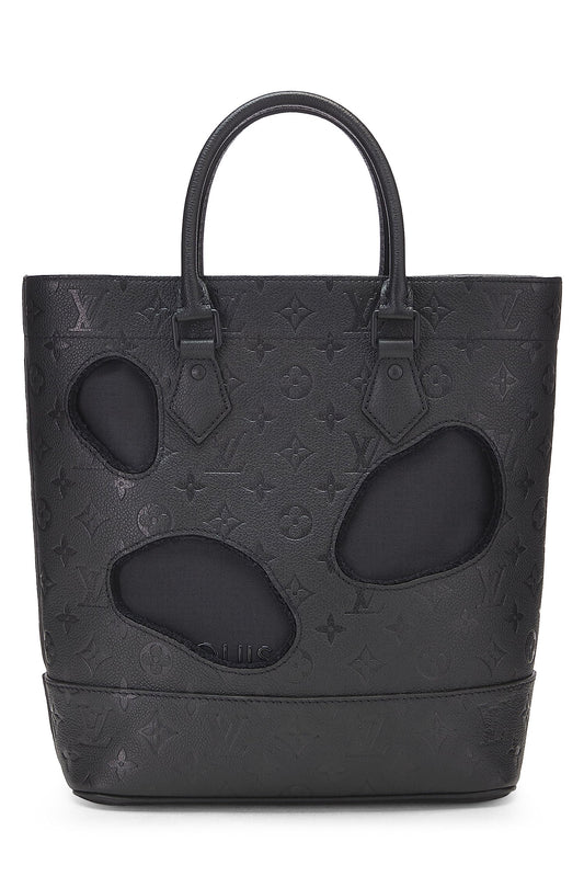 Louis Vuitton, Comme des Garçons x Louis Vuitton Black Monogram Empreinte Bag with Holes PM, Black